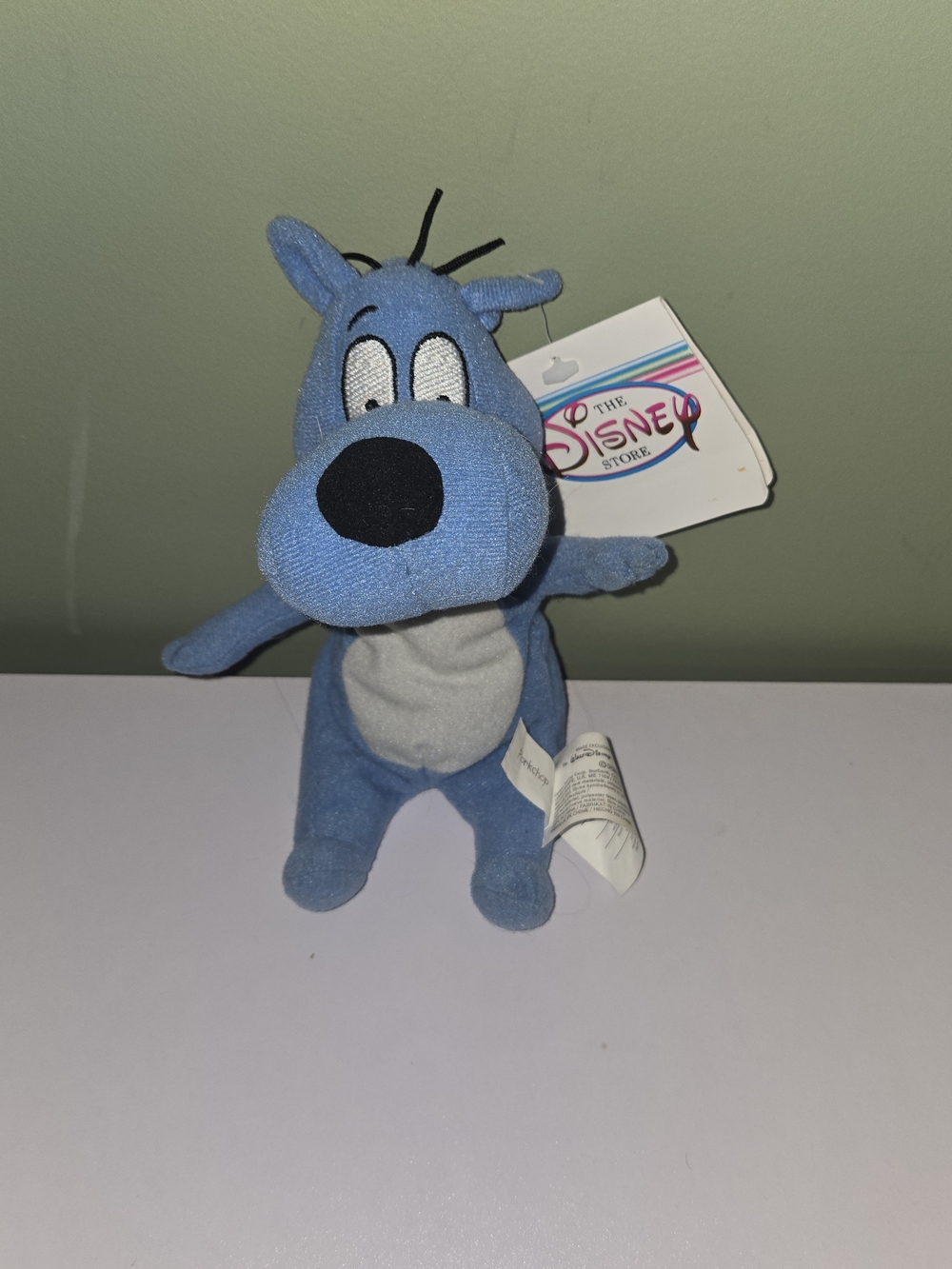Vintage 90s Disney Store Doug Porkchop Dog Mini Bean Bag Plush NWT 8"